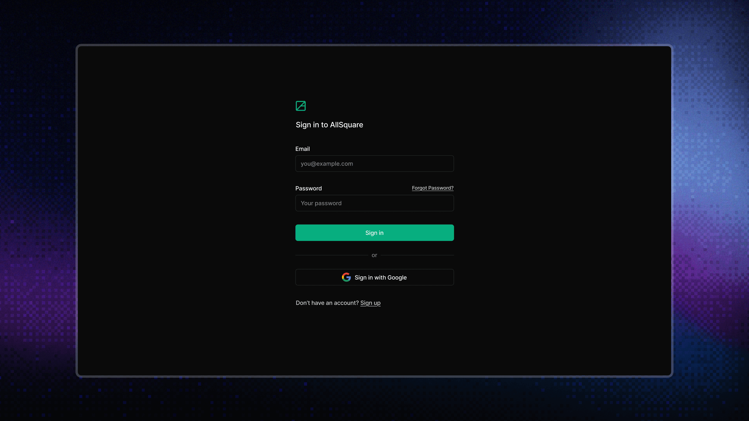 AllSquare auth