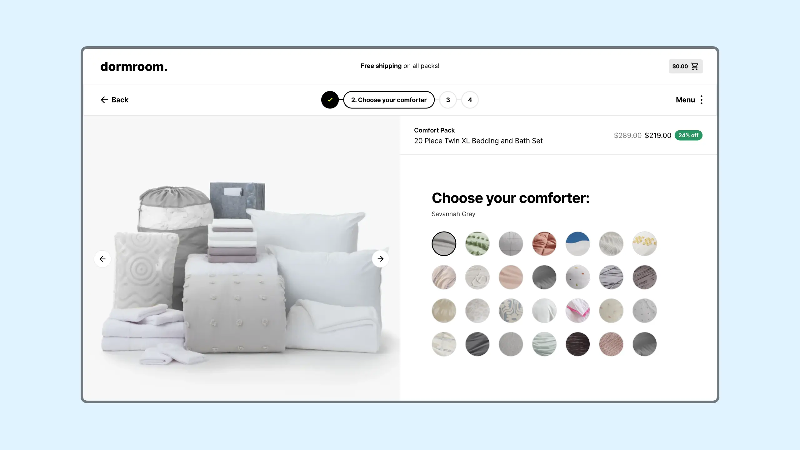 Dormroom comforter