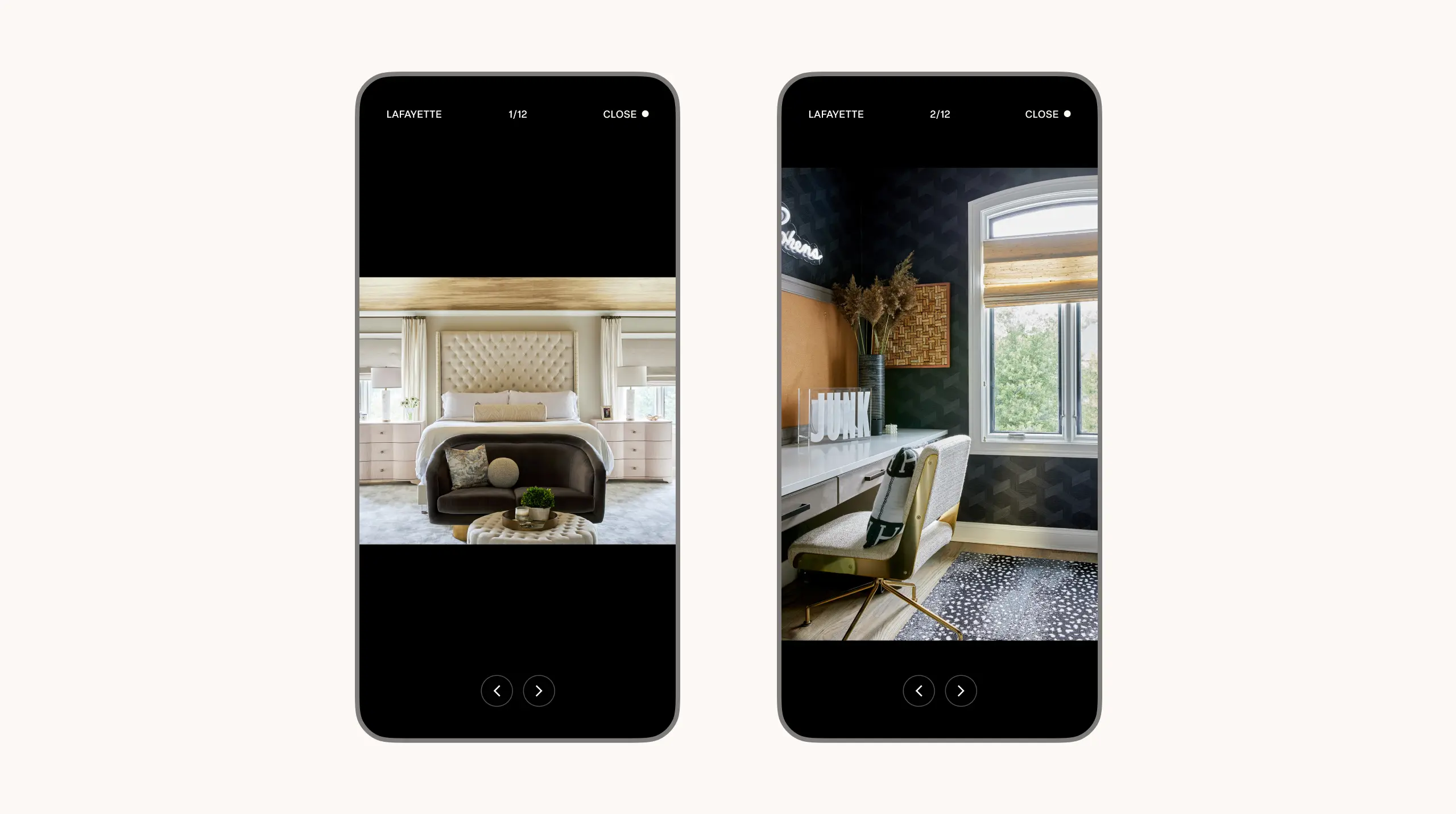 JLA Designs modal mobile